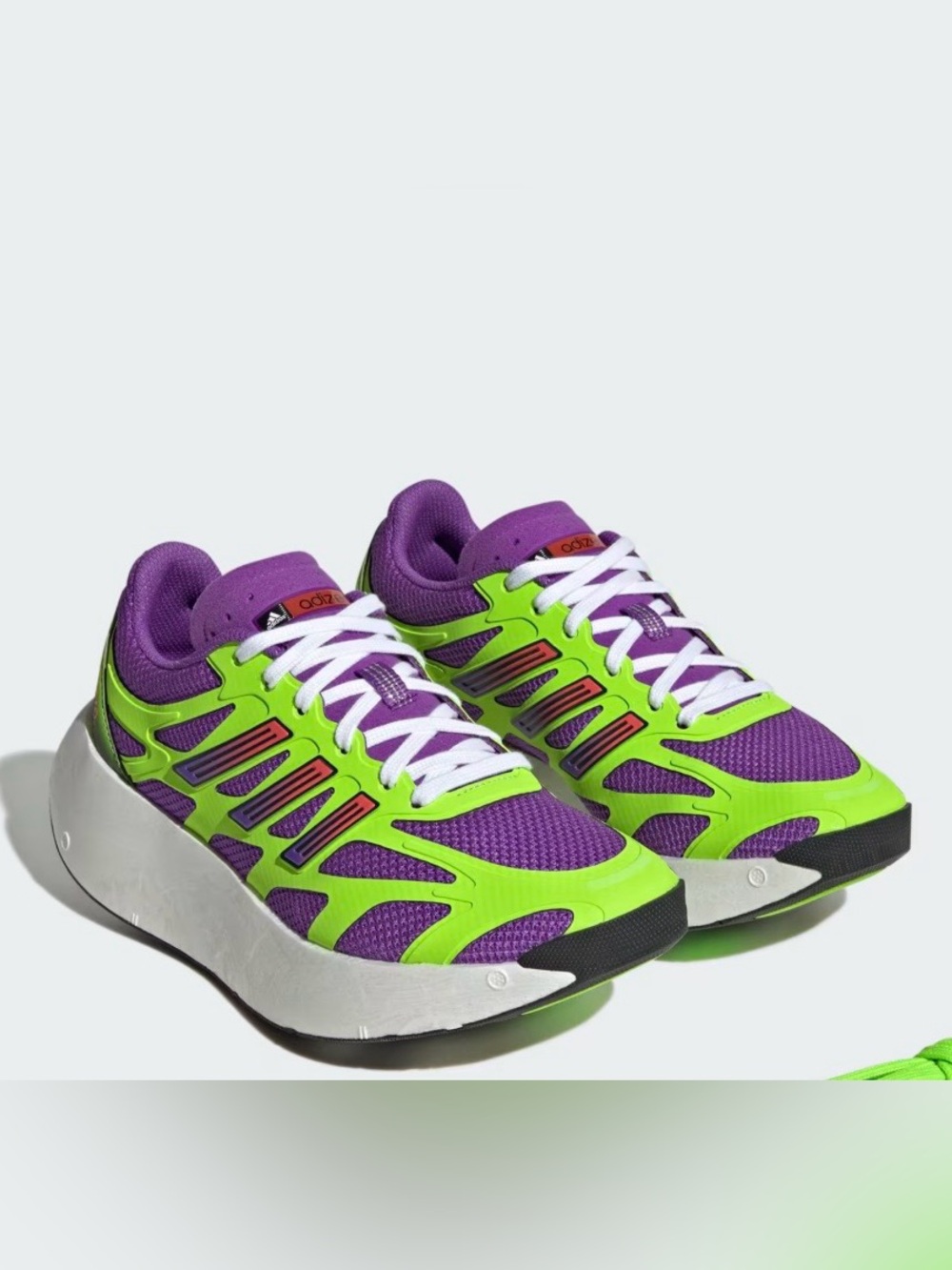 adidas Women's Purple & Neon Green Running Sneakers